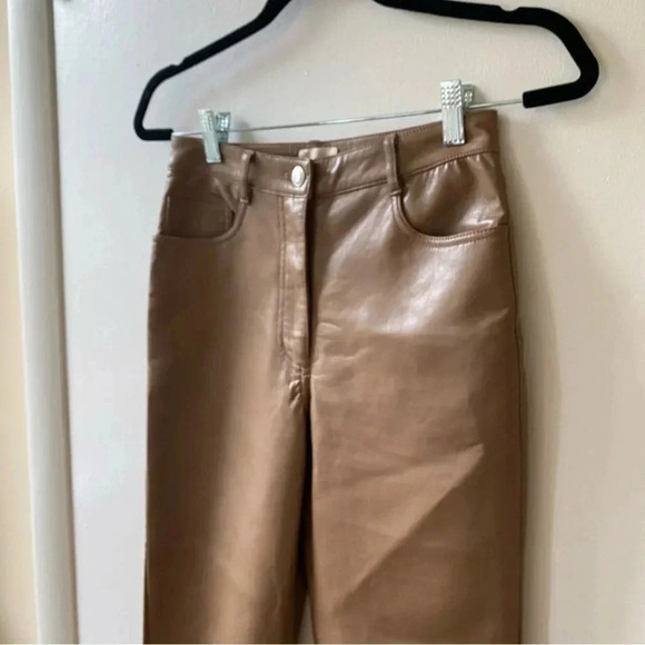 NWT Aritzia Melina pants brown chestnut 2 - Picture 7 of 8